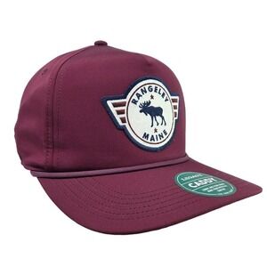 NEW Rangeley Maine Hat Cap Snapback‎ Caddy Style Maroon Legacy Brand
